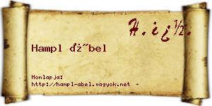 Hampl Ábel névjegykártya