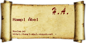 Hampl Ábel névjegykártya
